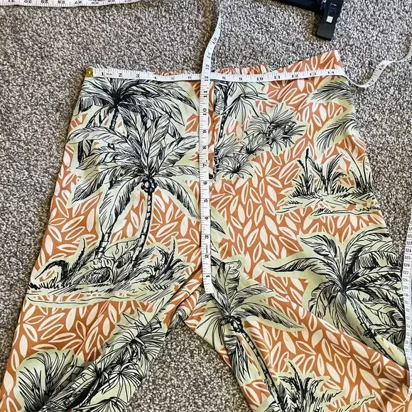 Joie Wide leg Satin tropical floral print boho pants Size Medium - Picture 6 of 7